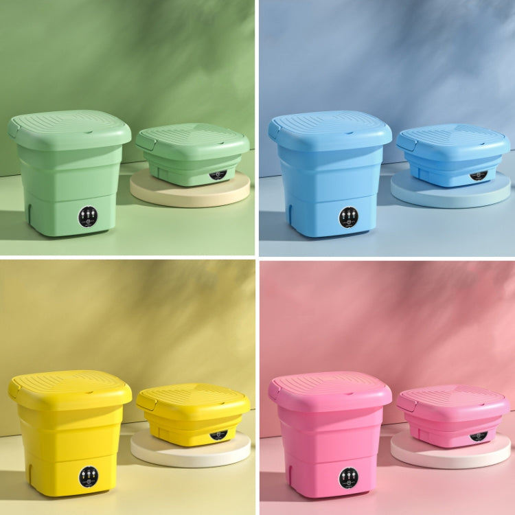 4.5L Mini Portable Folding Household Washing Machine Underwear Washer, Color: Fruit Green(UK Plug)