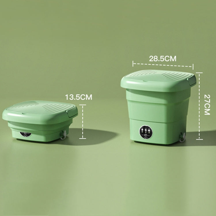 4.5L Mini Portable Folding Household Washing Machine Underwear Washer, Color: Fruit Green(EU Plug)