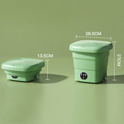 4.5L Mini Portable Folding Household Washing Machine Underwear Washer, Color: Fruit Green(EU Plug)