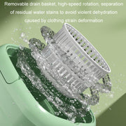 4.5L Mini Portable Folding Household Washing Machine Underwear Washer, Color: Fruit Green + Blue Light Antibacterial(UK Plug)