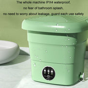 4.5L Mini Portable Folding Household Washing Machine Underwear Washer, Color: Fruit Green(US Plug)