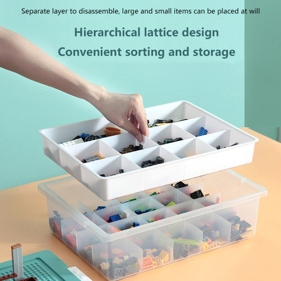 Children Toy Parts Building Blocks Storage Box(Yellow)