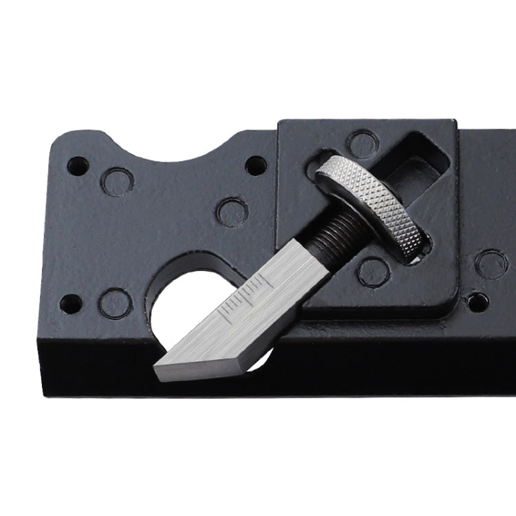 Woodworking Multi-Angle Chamfering Adjustable Depth Hand Planer, Color: Black + 6 Blades