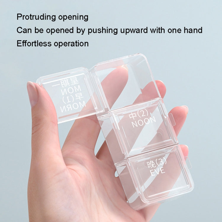 24 Grid Large Capacity Sealing Pills Case 3 Times A Day 7 Day Medicine Organizer Box(White)