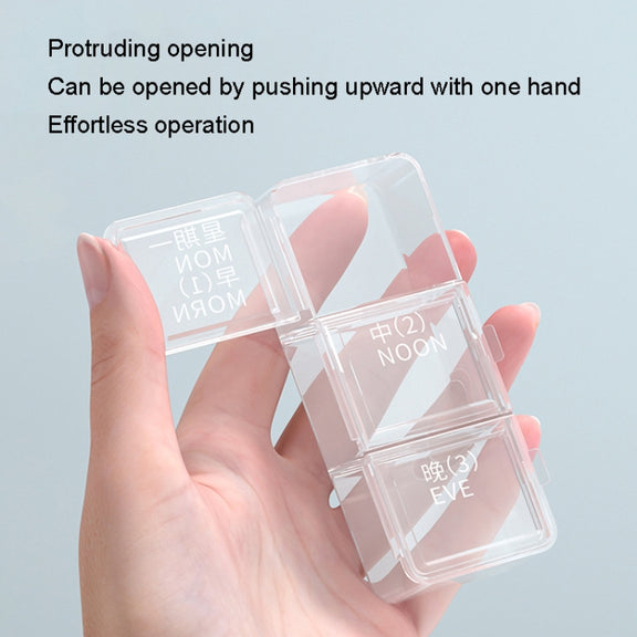 24 Grid Large Capacity Sealing Pills Case 3 Times A Day 7 Day Medicine Organizer Box(White)