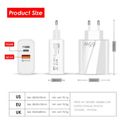 A502 65W USB-C/Type-C+USB Dual Port GaN Charger QC3.0 Laptop Universal Charger EU Plug Black