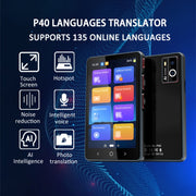 P40 Multi-country Smart Translator Simultaneous Interpretation Photo Offline Translation Recording to Translation(White)