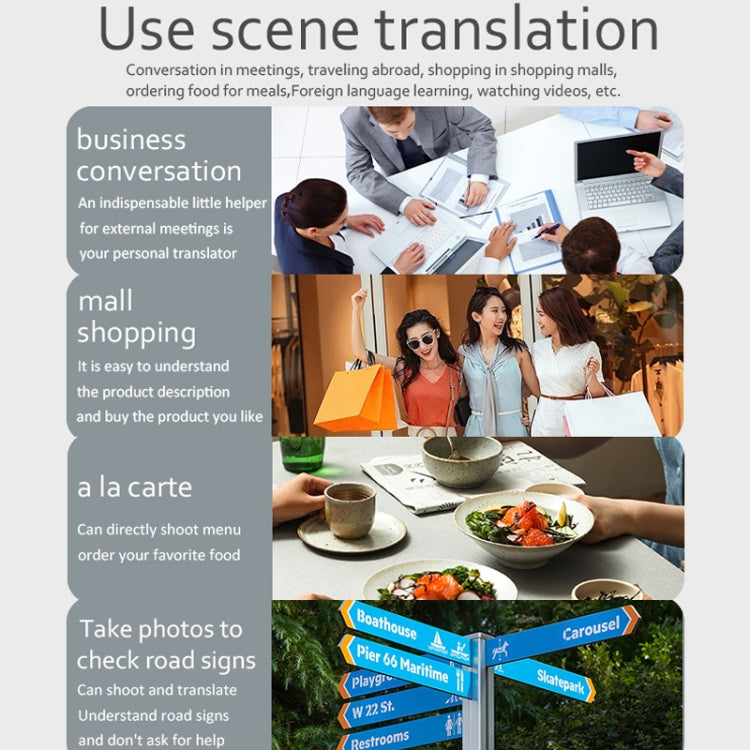 F6 Translation Machine 139 Languages Interpreted Online Translation 14 Camera Translator Recording Contemporary Interpretation(Royal Blue)
