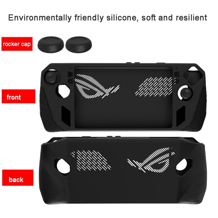 For ASUS Rog Ally Gaming Console Multicolor Silicone Case With 2 Button Caps(Green)