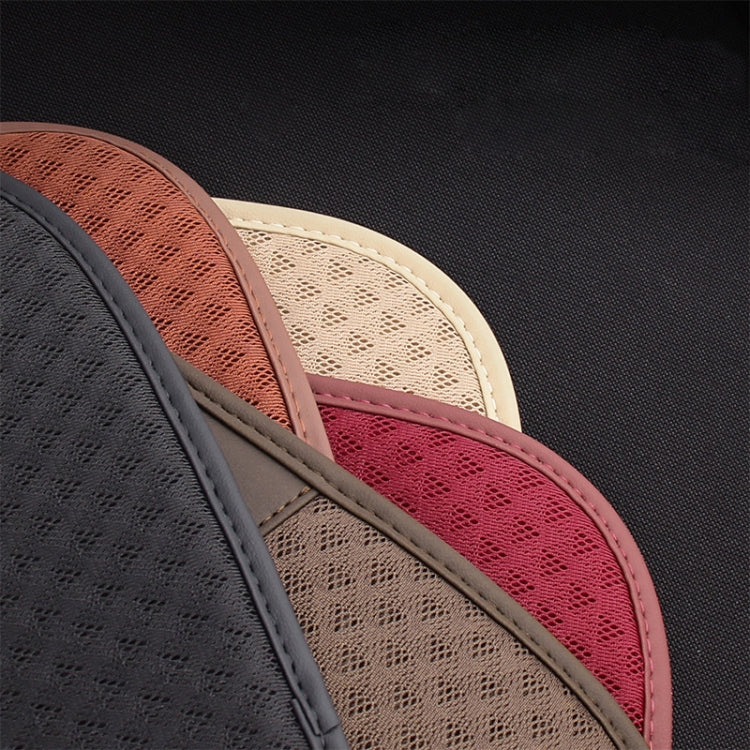 Car Seat Without Backrest Ice Silk Cushion(Claret)