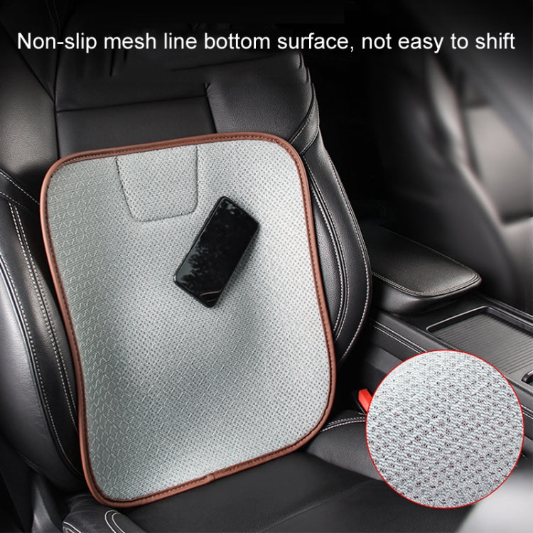 Car Seat Without Backrest Ice Silk Cushion(Black)