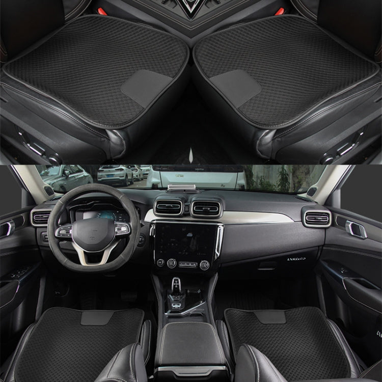 Car Seat Without Backrest Ice Silk Cushion(Black)