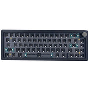 67 Keys Three-mode Customized DIY With Knob Mechanical Keyboard Kit Supports Hot Plug RGB Backlight, Color: Black