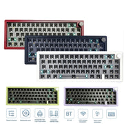 67 Keys Three-mode Customized DIY With Knob Mechanical Keyboard Kit Supports Hot Plug RGB Backlight, Color: Blue