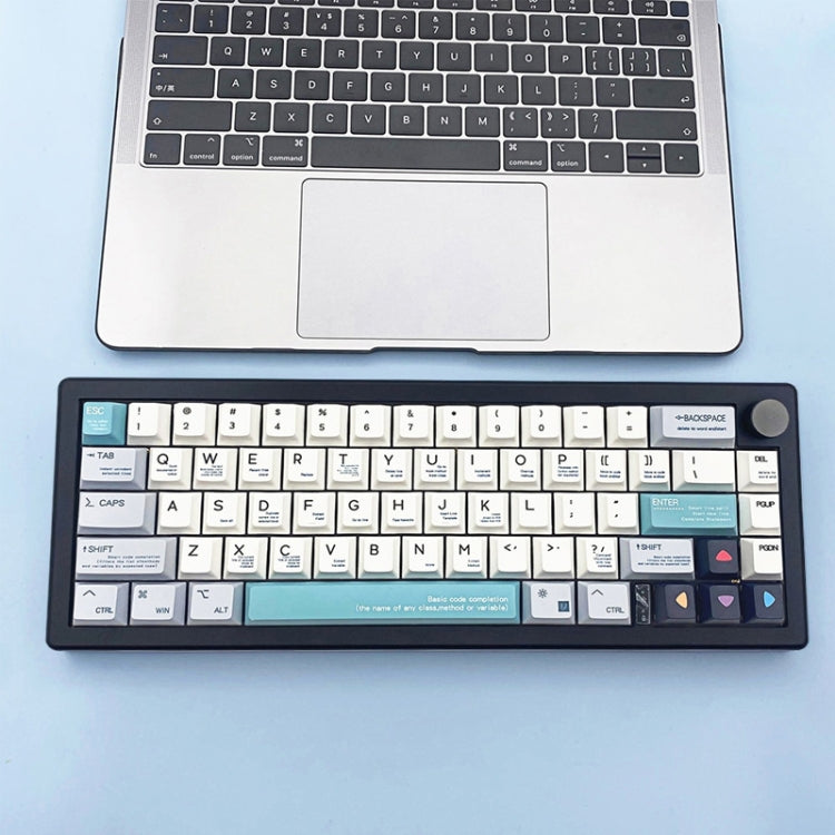 67 Keys Three-mode Customized DIY With Knob Mechanical Keyboard Kit Supports Hot Plug RGB Backlight, Color: Blue
