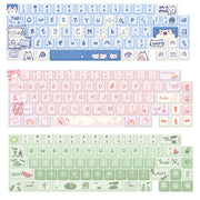 66 Keys 5-sided Heat Rise PBT Personalized Keycaps(Green)