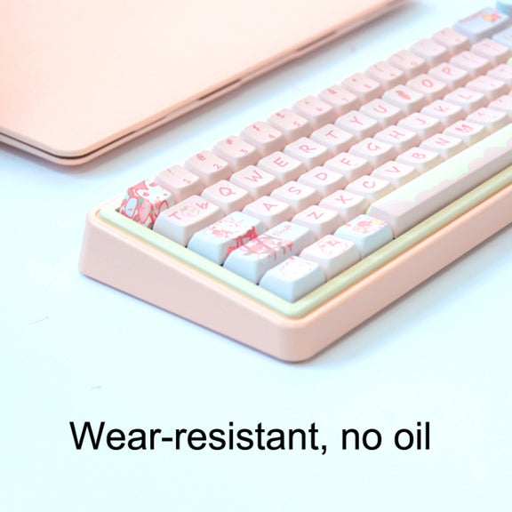66 Keys 5-sided Heat Rise PBT Personalized Keycaps(Green)
