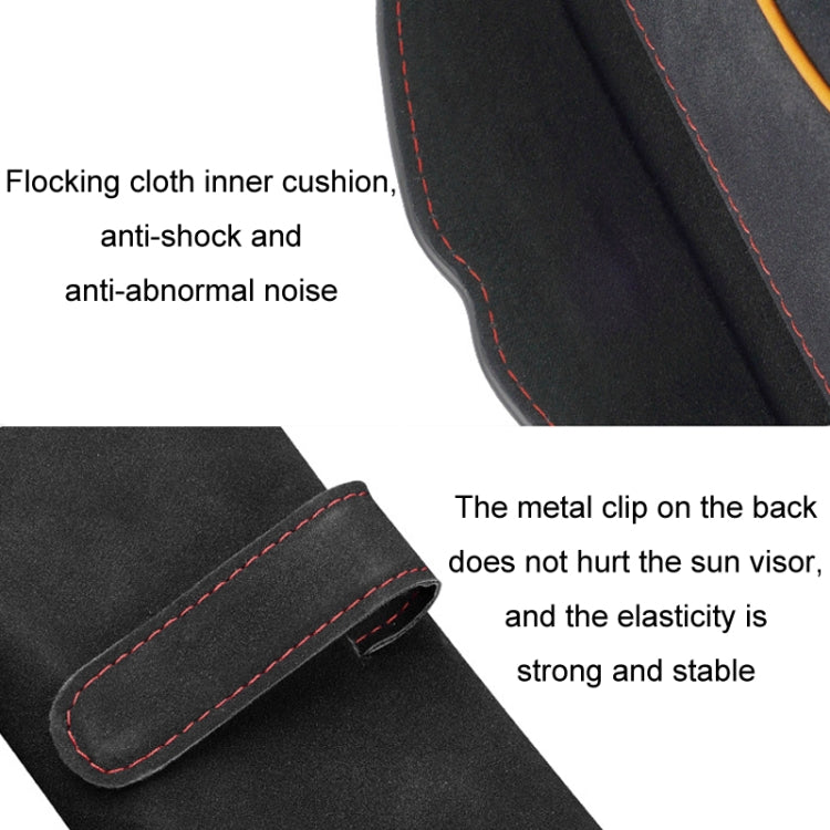 Car Sun Visor Multifunctional Glasses Case Card Storage Bracket(Green)