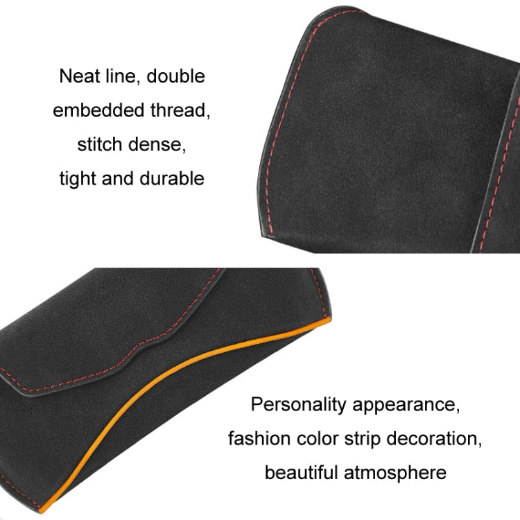 Car Sun Visor Multifunctional Glasses Case Card Storage Bracket(Beige)