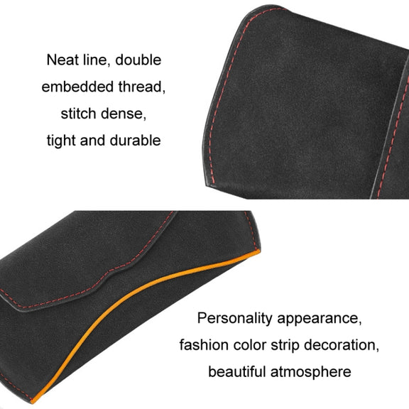 Car Sun Visor Multifunctional Glasses Case Card Storage Bracket(Red)