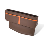 Leather Car Seat Gap Multifunctional Storage Box(Brown)