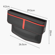 Leather Car Seat Gap Multifunctional Storage Box(Beige)