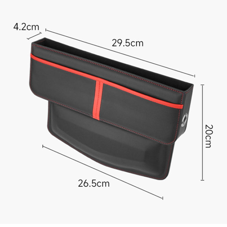 Leather Car Seat Gap Multifunctional Storage Box(Brown)
