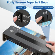 FN333 A4 Photo Laminating Machine With Hot And Cold Mode, Size: Set 4(US Plug)