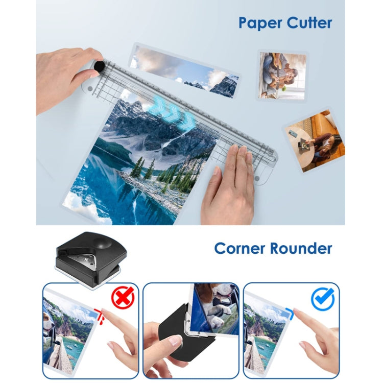 FN333 A4 Photo Laminating Machine With Hot And Cold Mode, Size: Set 4(US Plug)