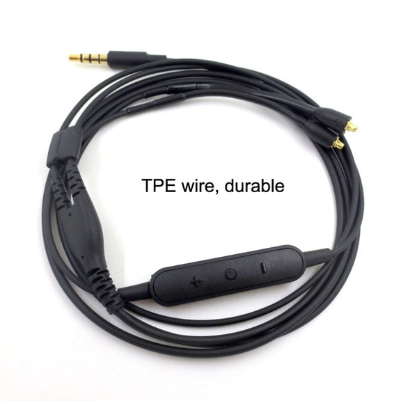 For Shure SE215+ MMCX Interface Audio Headphone Cable With Wire Control and Call Function