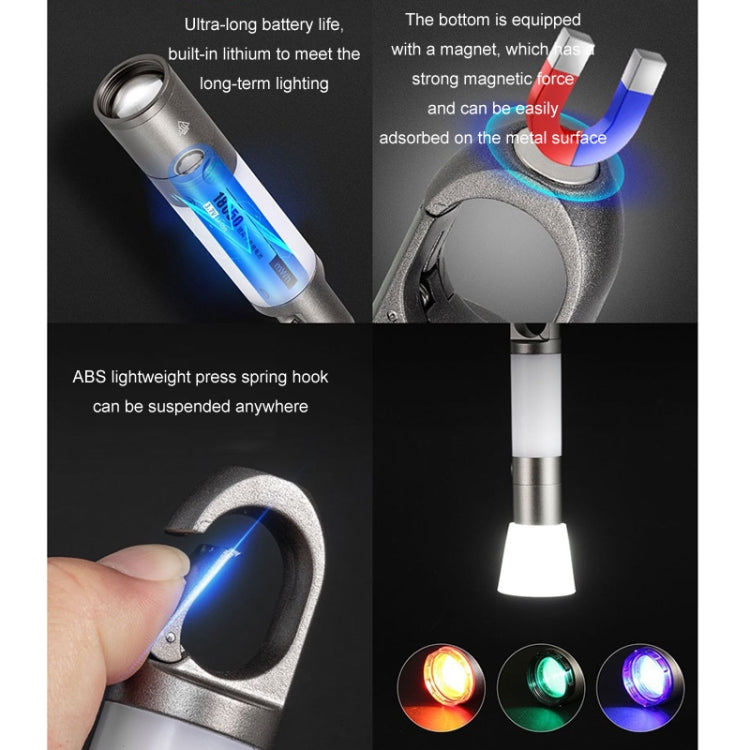 Outdoor Strong Laser Flashlight Telescopic Focus Warning Lighting(H20)