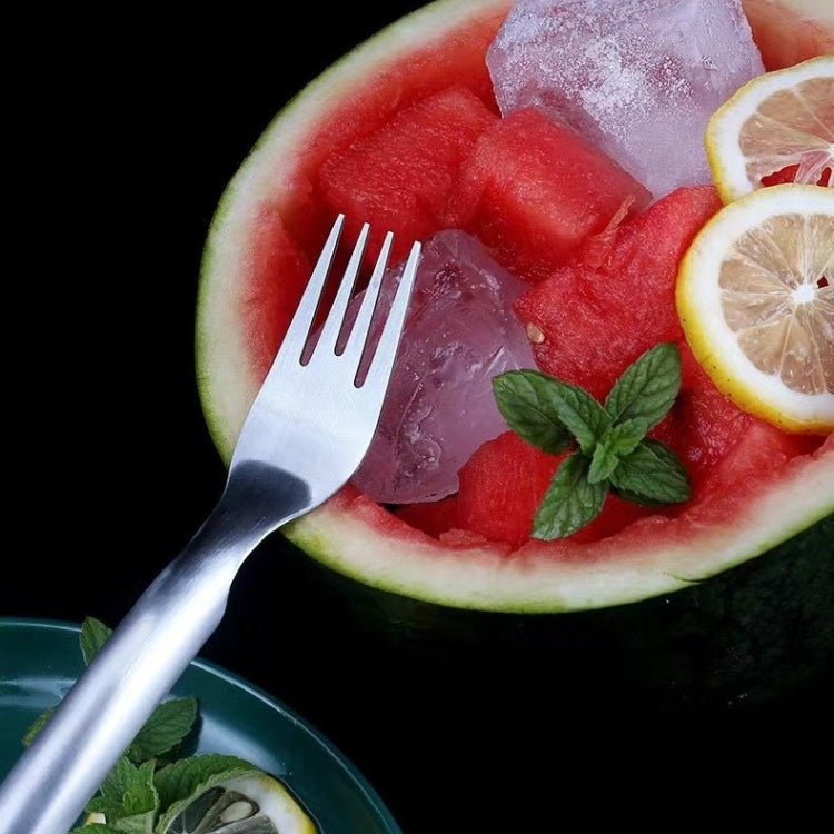 2 In 1 Watermelon Fork Slicer Stainless Steel  Kitchen Fruit Cutter