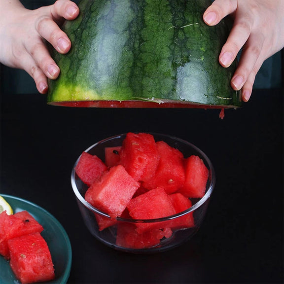 2 In 1 Watermelon Fork Slicer Stainless Steel  Kitchen Fruit Cutter