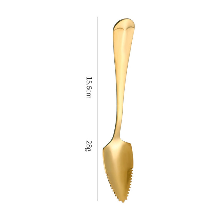 Stainless Steel Scraper Spoon Fruit Grapefruit Spoon Baby Digging Ball Spoon, Color: Silver