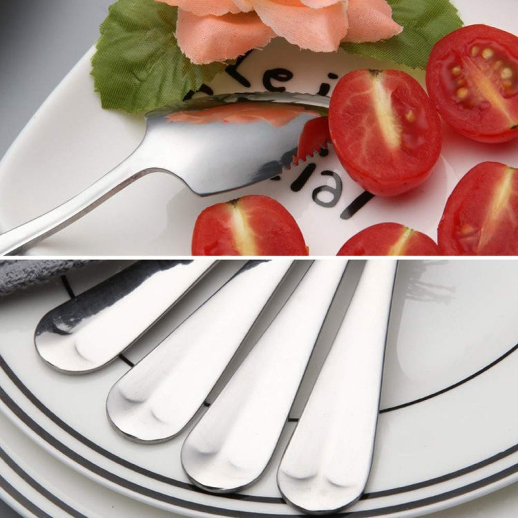 Stainless Steel Scraper Spoon Fruit Grapefruit Spoon Baby Digging Ball Spoon, Color: Silver
