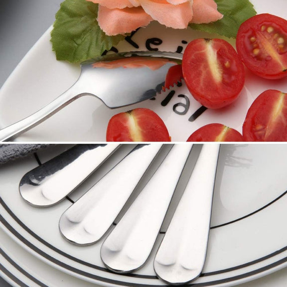 Stainless Steel Scraper Spoon Fruit Grapefruit Spoon Baby Digging Ball Spoon, Color: Silver