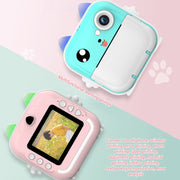 Children Instant Camera Mini Thermal HD Printer Video Photo Digital Camera, Spec: 16G  Pink