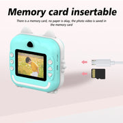 Children Instant Camera Mini Thermal HD Printer Video Photo Digital Camera, Spec: 16G  Pink