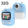 1200W Pixel  2.4 Inch Display Children Print Instant Camera 32G+Card Reader Blue - Children Cameras by PMC TechLife | Online Shopping South Africa | PMC TechLife | Buy Now Pay Later Mobicred