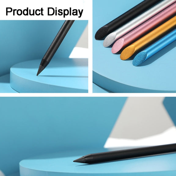 Office Pencil Unlimited Writing Eternal Metal Pen Inkless Pen Student Writing Pencil HB(Blue)