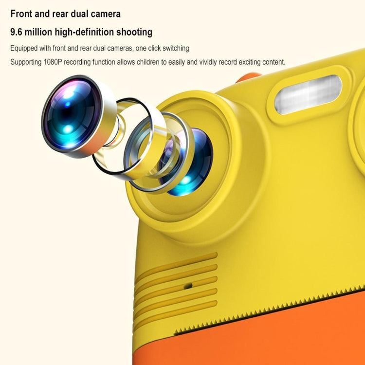 1080P Instant Print Camera 2.8-inch IPS Screen Front and Rear Dual Lens Kids Camera, Spec: Blue