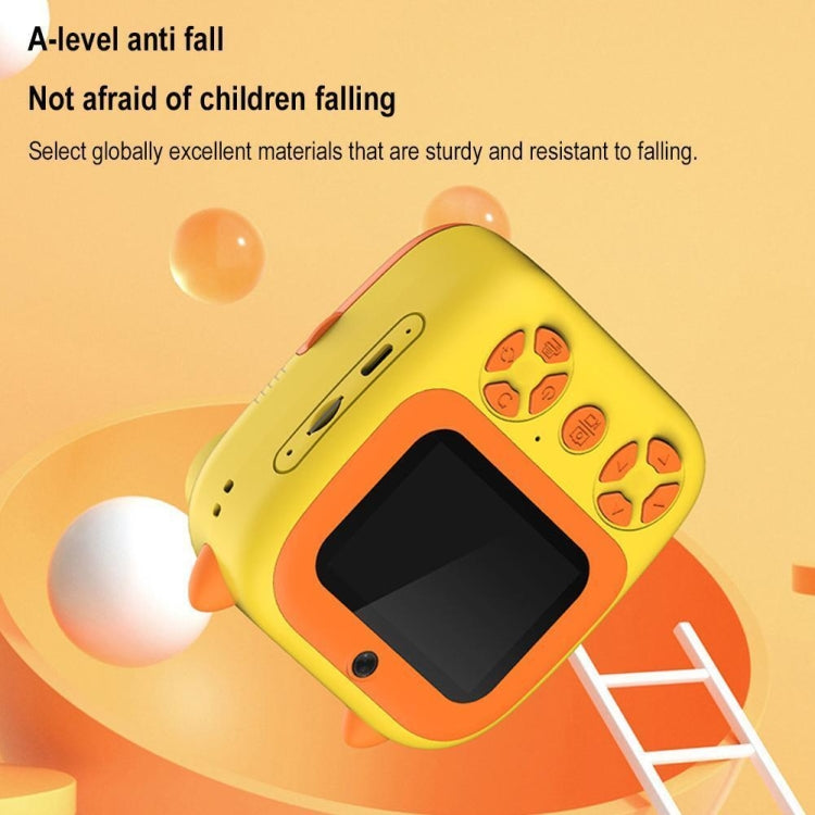 1080P Instant Print Camera 2.8-inch IPS Screen Front and Rear Dual Lens Kids Camera, Spec: Blue+32G Card