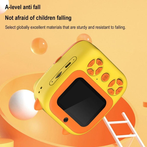 1080P Instant Print Camera 2.8-inch IPS Screen Front and Rear Dual Lens Kids Camera, Spec: Blue