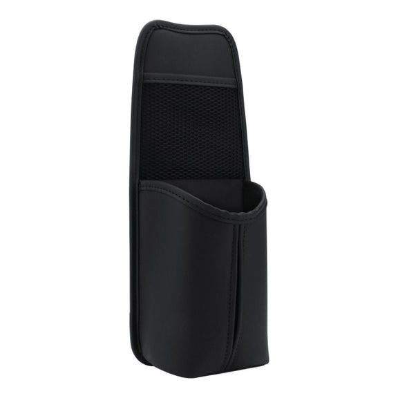 Car Seat Leather Multifunctional Tissue Water Cup Storage Hanging Bag(Black)