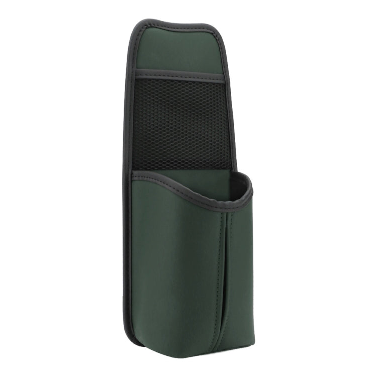 Car Seat Leather Multifunctional Tissue Water Cup Storage Hanging Bag(Army Green)