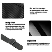 Car Seat Leather Multifunctional Tissue Water Cup Storage Hanging Bag(Black)