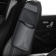 Car Seat Leather Multifunctional Tissue Water Cup Storage Hanging Bag(Black)