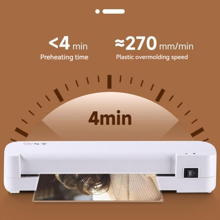 A4 Hot Cold Laminator Machine Photo Documents Hot Lamination 220V EU Plug