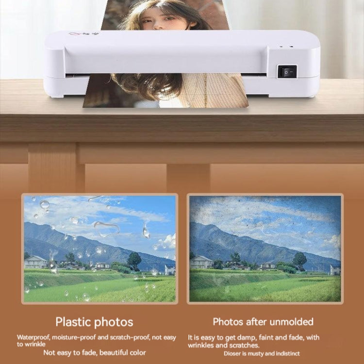 A4 Hot Cold Laminator Machine Photo Documents Hot Lamination 220V EU Plug