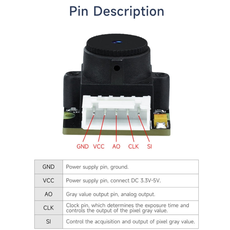 Yahboom Single Column CCD Camera Module Linear Array Sensor, Model: TSL1401+Bracket